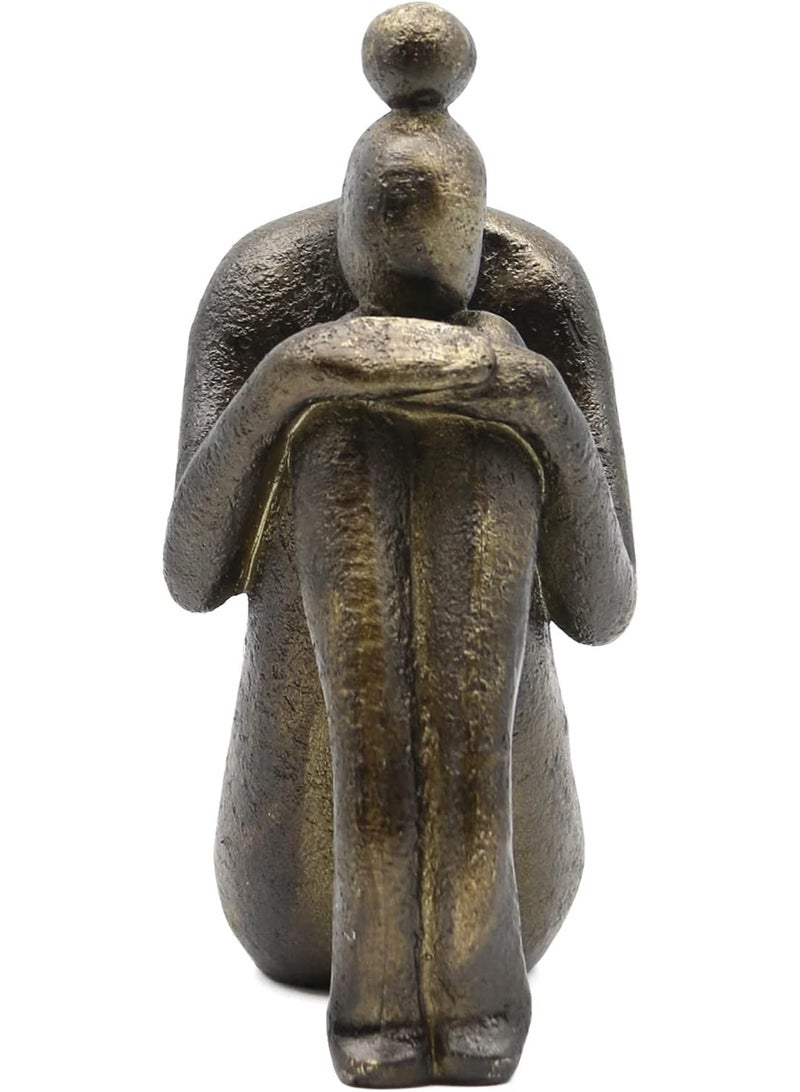 فريدة من نوعها ديكور فتاة المفكر Bookends، مكتب المنزل الكتب الرفوف سدادات حامل، غير انزلاق كتاب سدادات، إبداعي سطح المكتب الزينات لغرفة الدراسة مكتب الفندق الرفوف، الراتنج، 1Pair / 2Piece - Image 3